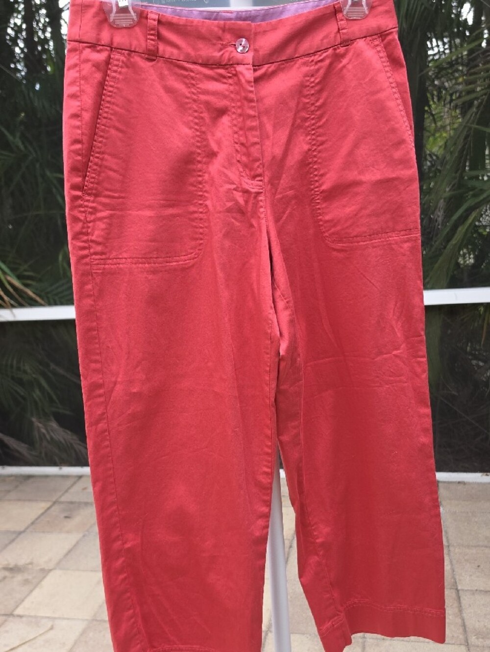 TOMMY BAHAMA Sunset Key High Rise Cropped Pants - Coral Red